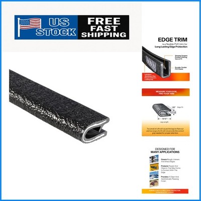 Flexible PVC Edging Trim - 100' Black Protector for Marine and Auto Applications