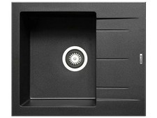 Lavello da incasso Alazia, carbonio, installazione bifacciale, 59 x 50 cm - B