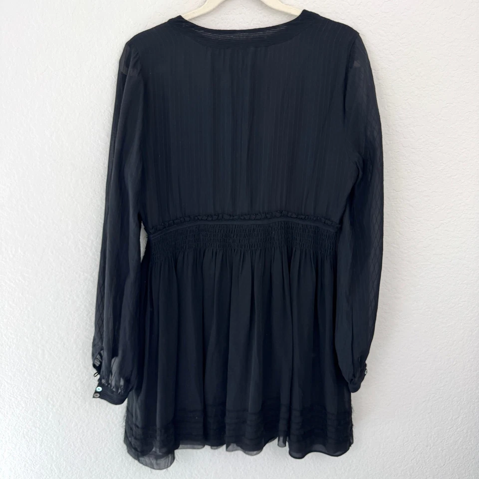 Mini Vestido Calypso St Barth Mujer Tissa Talla M Seda Algodón Resort Negro Foto 4 de 4