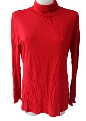 DAMEN LANGARMSHIRT L-SHIRT ROLLI ROT KIRSCHROT XMORE BY BRAX CAMILLA Gr. 42 NEU