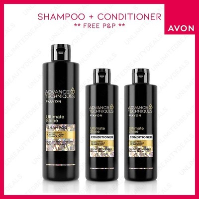 AVON ADVANCE TECHNOLOGIES ULTIMATE SHINE SHAMPOO, CONDITIONER & SERUM **KONVOLUT**