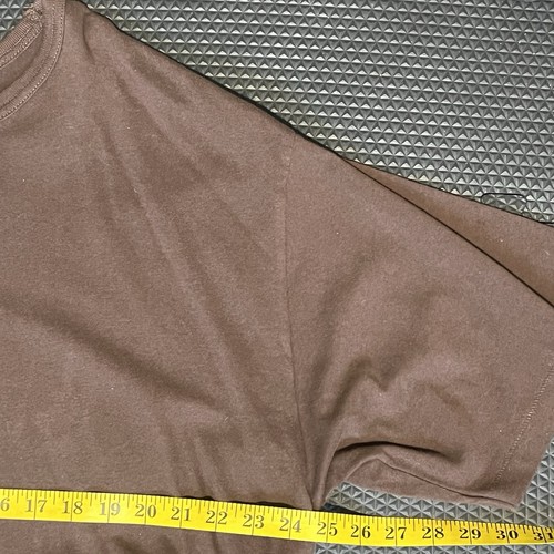 Elwood braunes Kurzarm Freizeithemd Rundhals Herren Gr. XL 100% Bio Baumwolle - Bild 7 von 9