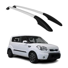 For 2010-2013 Kia Soul Roof Rack Side Rails Aluminium Gray 2 Pcs
