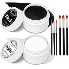 Black and White Face Paint Halloween Makeup Kit, Oil Based