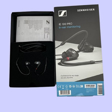 Sennheiser IE 100 PRO In-Ear Monitoring Earphones Black w/box Tested Works O56