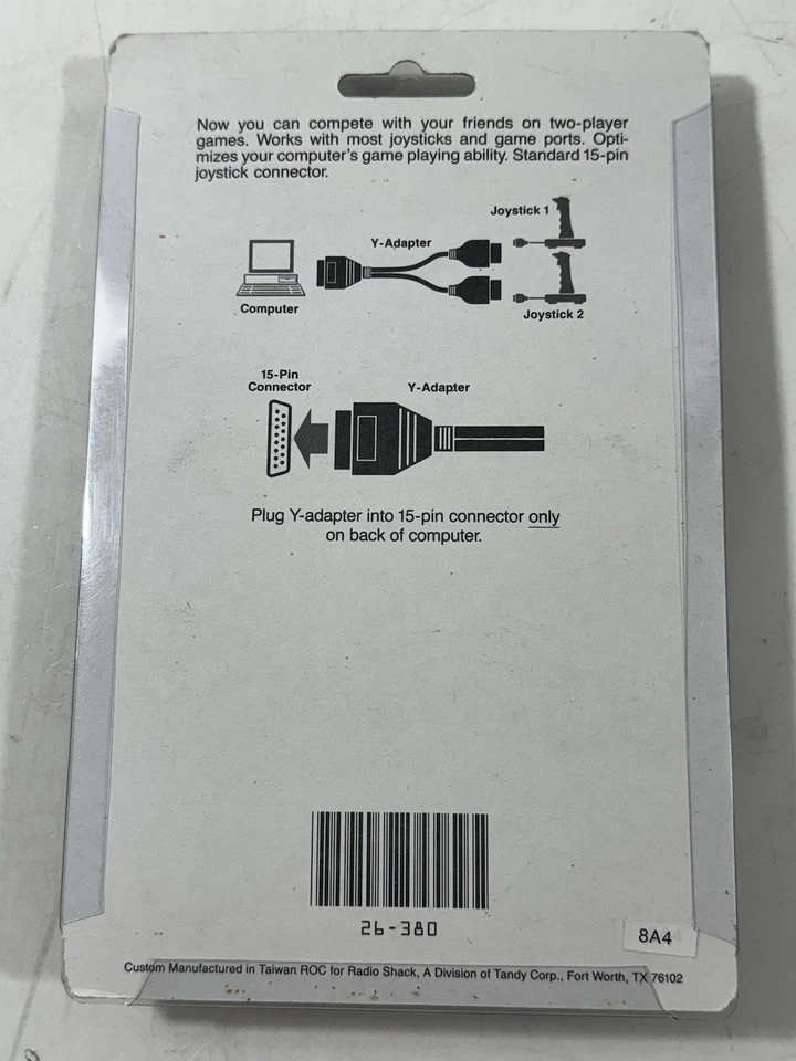 Radio Shack Video Game Joystick Y-Adapter New - Image 2 of 2