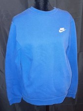 VTG Nike Sweatshirt Mens M Blue Pullover Blue Tag Malaysia Swoosh 90s Crewneck