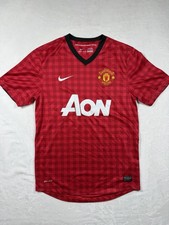 Nike Manchester United Dri-Fit Jersey Red Checkered Patch Men's Size S