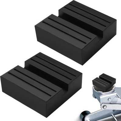 Pack of 2 Rubber Pad Car Jack Rubber with Grooves Square Jack Pad Rubber Block 7