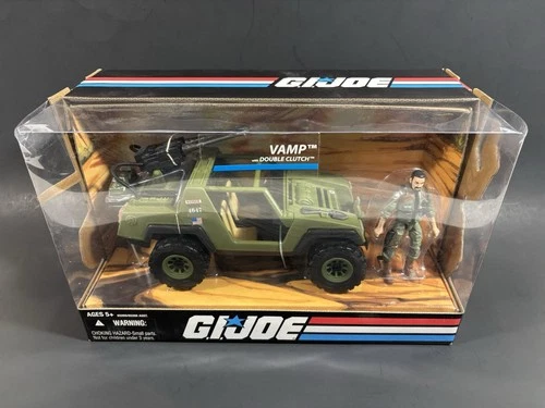 2008 GI JOE 25TH ANNIVERSARY VAMP WITH DOUBLE CLUTCH 3 3/4” FIGURE VEHICLE SET