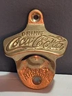 Vintage STARR "X" Coca-Cola Brass Wall Mount Bottle Opener Gold Pat. # 2335000
