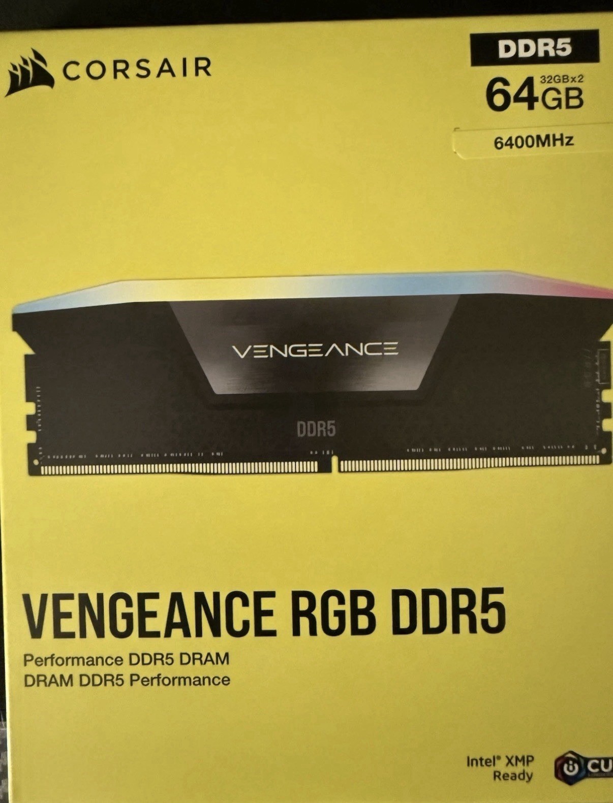 Corsair Vengeance RGB DDR5 64GB RAM (2x32GB) 6400MHz Brand New Sealed