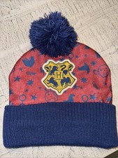 Harry Potter Fleecy Beanie Hat With Crest And Pom Pom Youth Size New No Tags