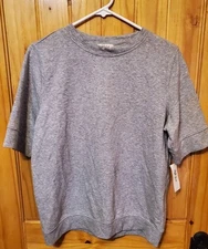 Style & Co Woman's Lounge Shirt Grey Large NWT