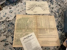 ORIGINAL 1952 SWISSAIR AIRLINE NAVIGATOR PAPERS WEATHER GERMANY