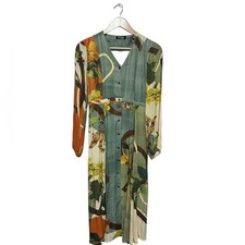 Premiere Fracomina Bohemian Floral Button-Front Maxi Dress XS