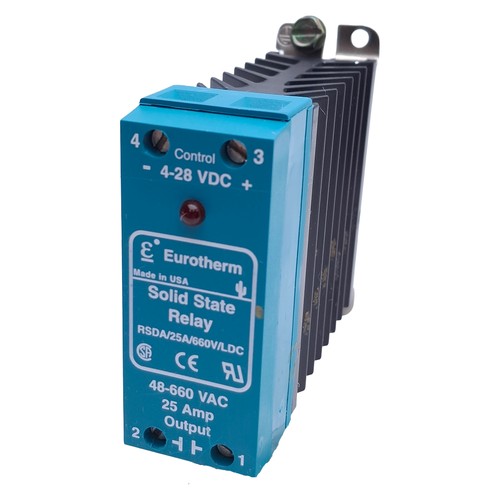 Eurotherm RSDA/25A/660V/LDC Solid State Relay, Control: 4-28VDC, Out: 48-660VAC