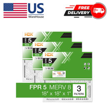 18 x 18 x 1 Standard Pleated Air Filter FPR 5, 3-Pack, Air Filters Replacement