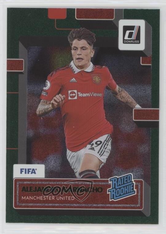 2022-23 Panini Donruss Rated Rookie Green Alejandro Garnacho #199 04fu