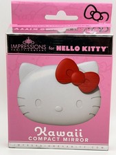 Hello Kitty Kawaii Compact Mirror With LED Lighting Touch Sensor By Impression
