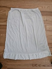 USA Vintage MEL-LIN Half Slip Skirt Silky White Nylon Lingerie Women's XLarge