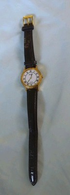 Women s Seiko 26mm Gold Tone Round Custom Face V700-6091 Watch No Batt