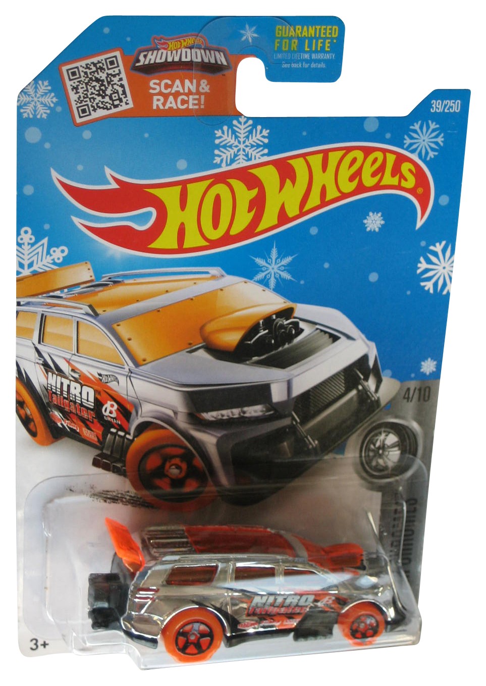 Hot Wheels Super Chromes 4/10 (2015) Nitro Tailgater Toy Car 39/250 - (Snowflake