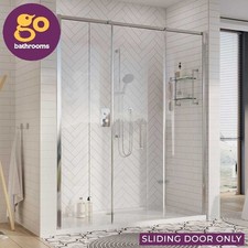 Chrome 1300mm Sliding Shower Door Cubicle Enclosure 10mm Easy Clean | Sultan