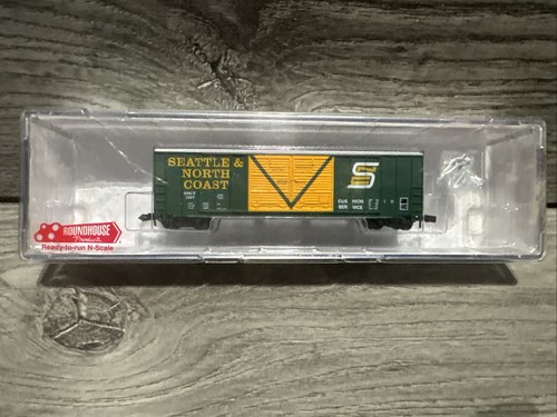 Roundhouse Spur N 82804 50 Fmc Double Dr Box Car Seattle & North Coast | Condition: Used