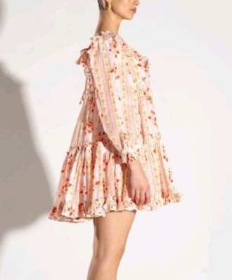 Innika Choo Voile Collar Tier Mini Dress Size 0 - 2 XS Baby Doll Frills  Peasant | eBay
