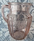 Mayfair Pink 60oz Pitcher Smooth Neck Depression Glass Anchor Hocking