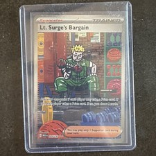 Pokémon Lt. Surge's Bargain Trainer Full Art Holo Mega Evolution Me01 185/132 on eBay