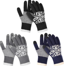 Winter Gloves - Women's Winter Gloves, Warm Touchscreen gloves Women Men, Knit g