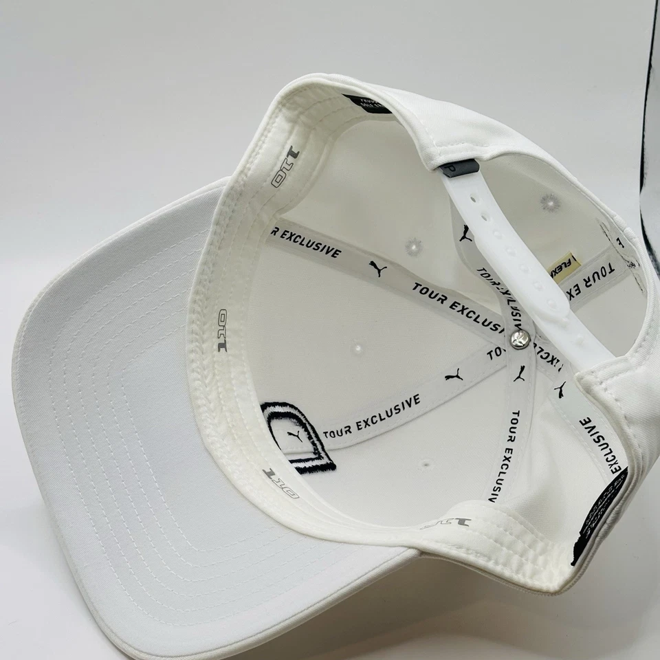 Gorra de golf Puma P110 Snapback blanca para hombre Rickie Fowler Tour exclusiva de golf OSFA Foto 4 de 4