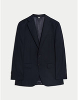 Autograph Men's Tailored Fit Pure Wool Check Suit Jacket Size 42REG Navy NEW