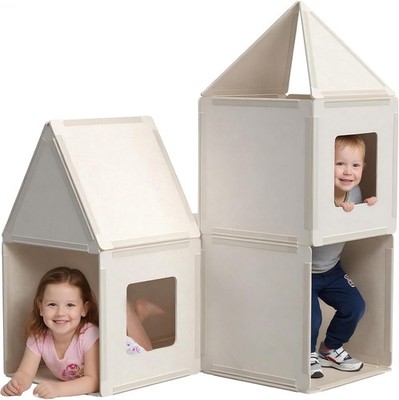 16-Piece Magnetic Fort Building Kit for Kids Giant Modular Playhouse Panels Gift