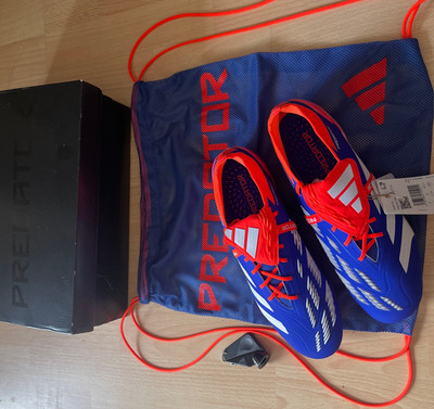 Adidas Predator Elite FT FG Fußballschuh 280  Gr.43 1/3 UK 9 NEU blau/rot Schuhe