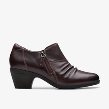 Clarks Originals Womens Emily2 Braley Dark Brown Leather 26179597