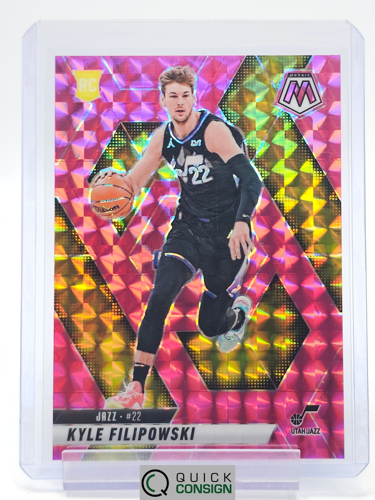 KYLE FILIPOWSKI 2024-25 MOSAIC PINK PRIZM ROOKIE RC /175 231 JAZZ NBA Q0014
