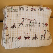 Aden  Anais Vintage Circus Dream Blanket Muslin Thick Cotton Elephant Baby 44"
