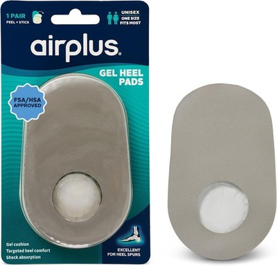 Airplus Gel Heel Pad - Shock-Absorbing, Moisture-Wicking Comfort Cushion, One Si