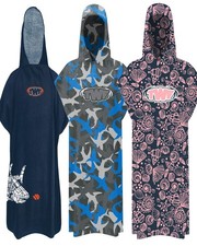 Kids Changing Towel Robe Hooded Poncho Microfibre Boys Girls Junior Swim Surf