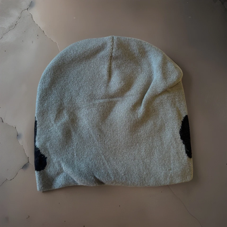 Gorro Y2K Gris MEA CULPA Gorros Negros Sombrero Suave Gorra Calavera Foto 2 de 2