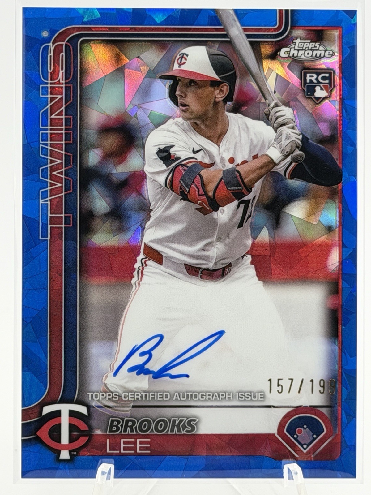 2025 Brooks Lee Topps Chrome Sapphire Autograph /199 (RC) Auto Twins Rookie