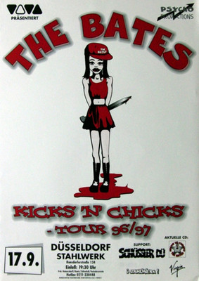 THE BATES - 1996 - Live In Concert - Kicks n Chicks Tour - Poster - Düsseldorf
