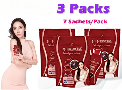 3 X PER Berry Buk Fiber Pananchita Plus Blood Orange 7 Sachets
