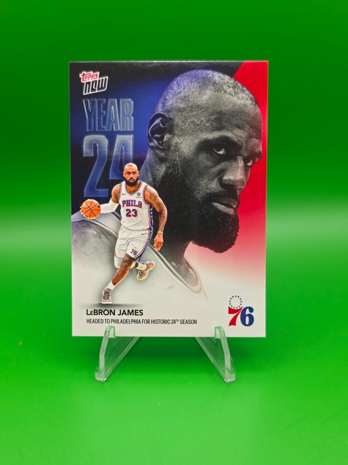 2026-27 Topps NOW LeBron James #OS3 Year 24 Philadelphia 76ers Sixers
