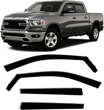 in-Channel Window Visors Deflectors Rain Guards for RAM 1500 2019-2026 Crew Cab