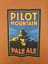 Foothills Brewery North Carolina Xl Mens Orange Double-sided Graphic Logo Tee