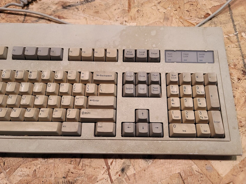 Teclado Clicky Vintage Unisys IBM Dell E78722 E03443301 COMO ESTÁ Áspero M Foto 3 de 4